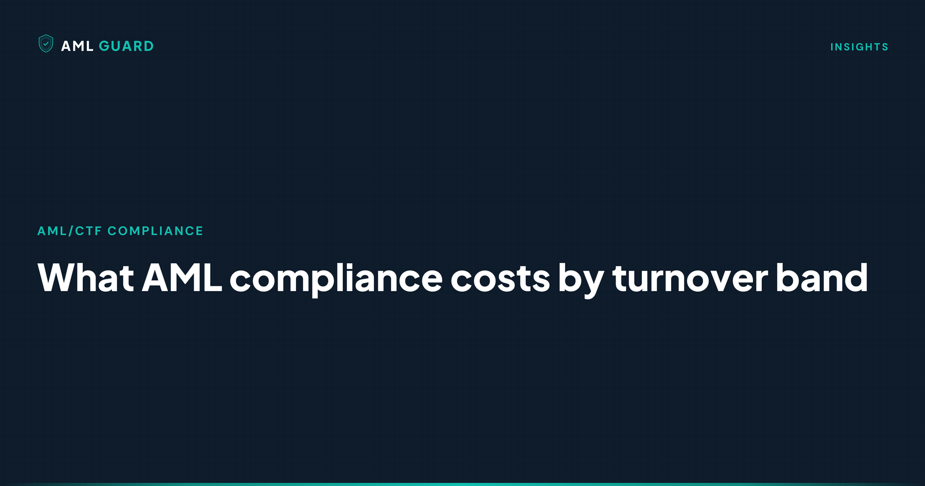 What AML compliance costs by turnover band