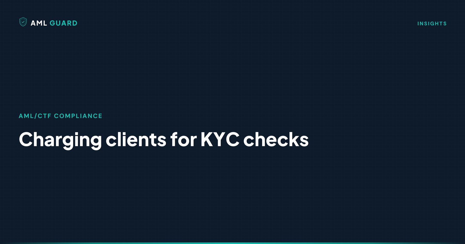 Charging clients for KYC checks