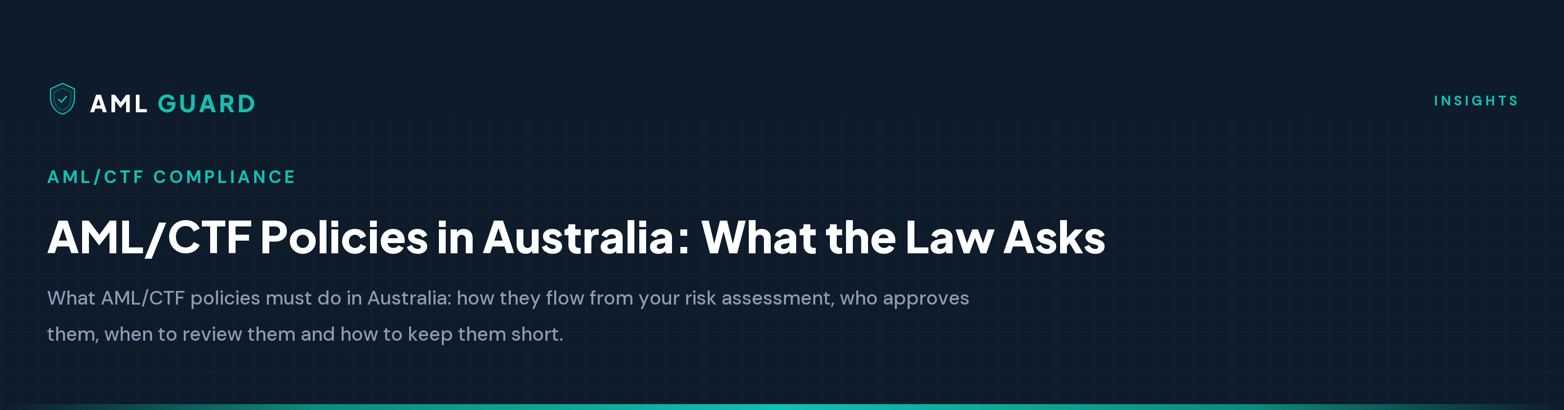 AML/CTF Policies in Australia: What the Law Asks