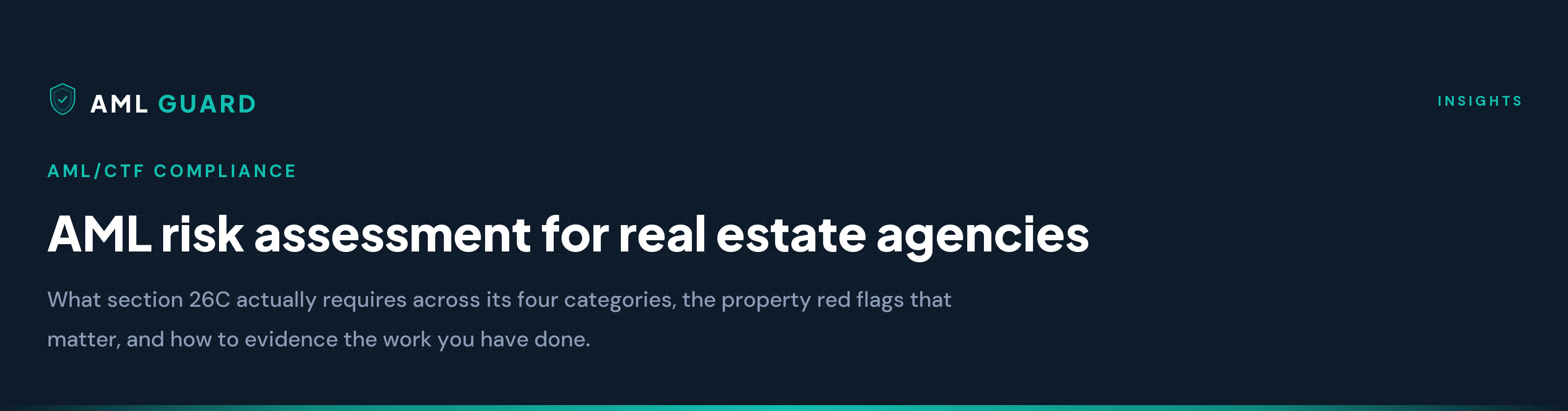 AML risk assessment for real estate agencies