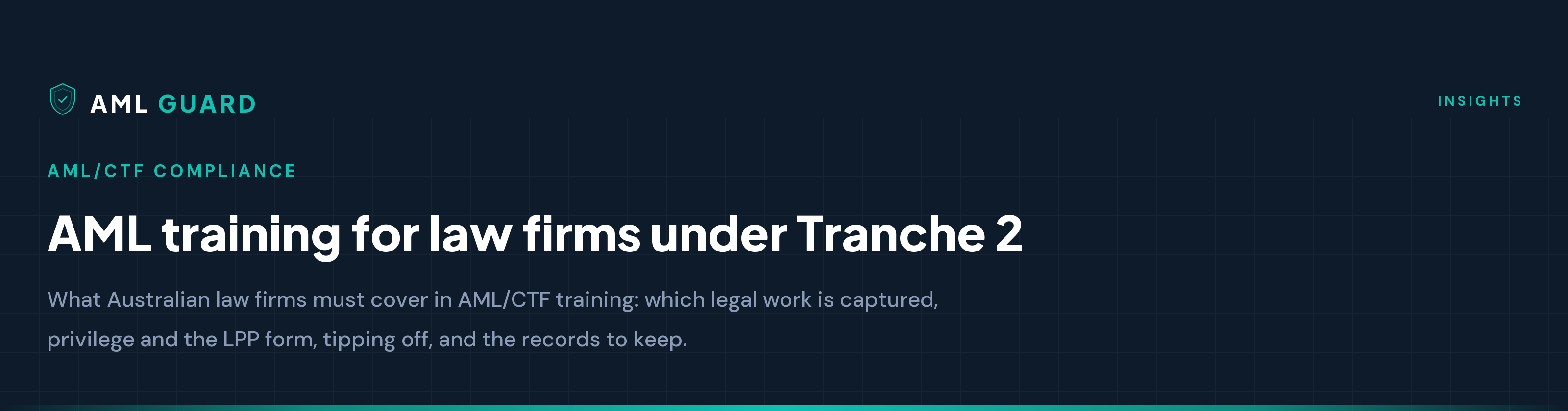AML training for law firms under Tranche 2