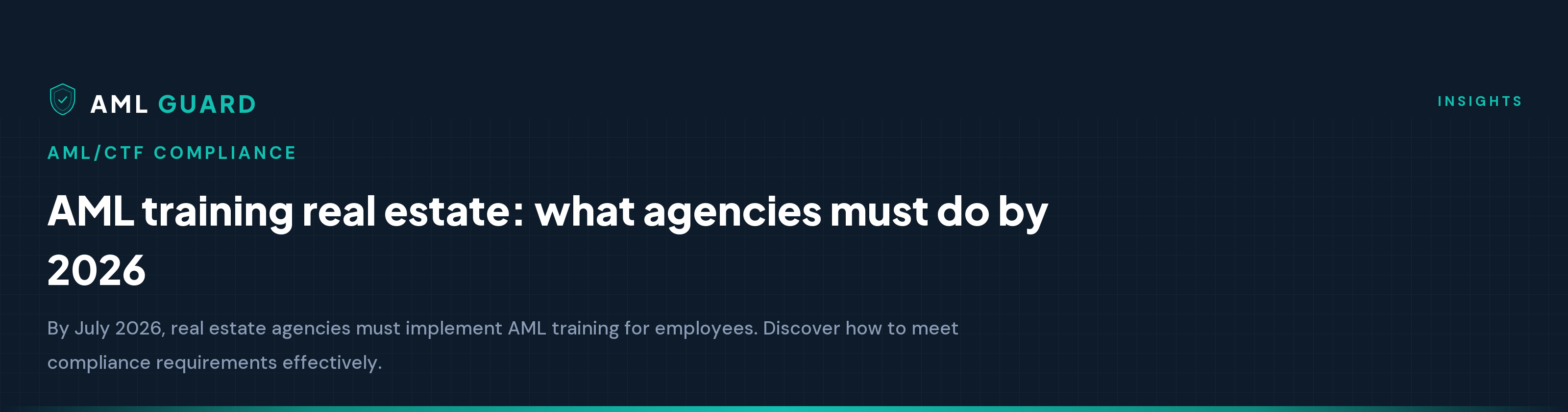 AML training real estate: what agencies must do