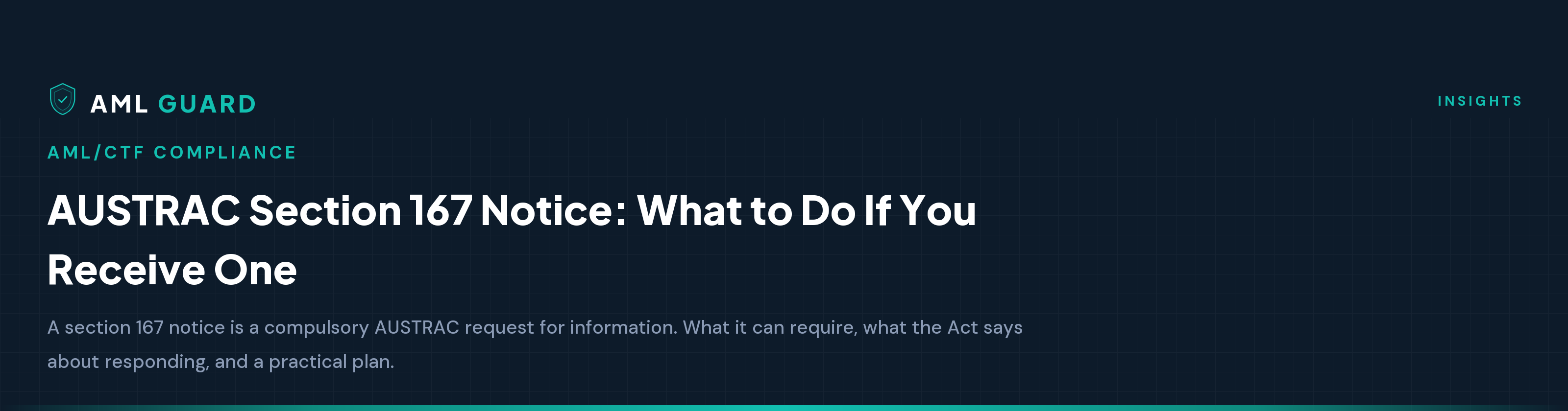 AUSTRAC Section 167 Notice: What to Do If You Receive One