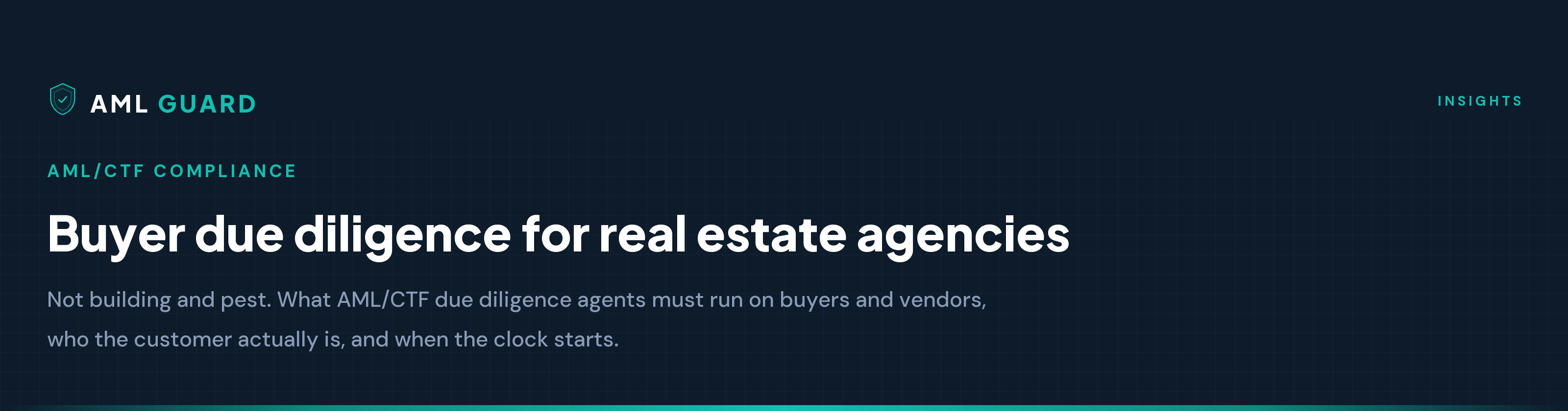Buyer due diligence for real estate agencies