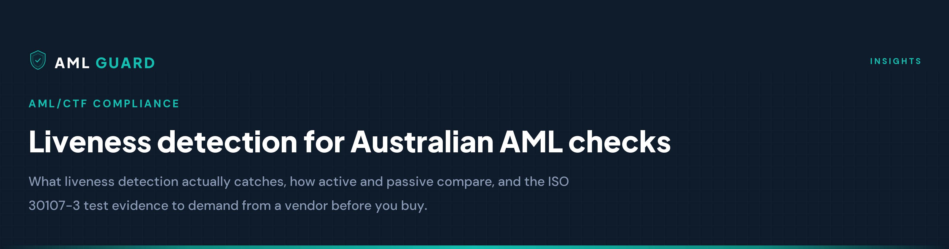 Liveness detection for Australian AML checks