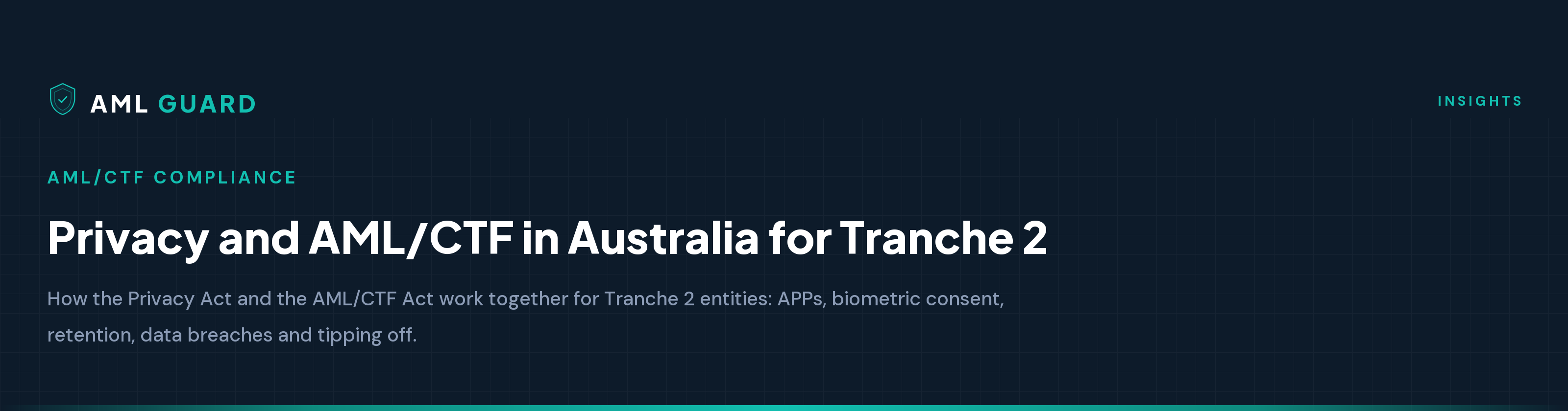 Privacy and AML/CTF in Australia for Tranche 2