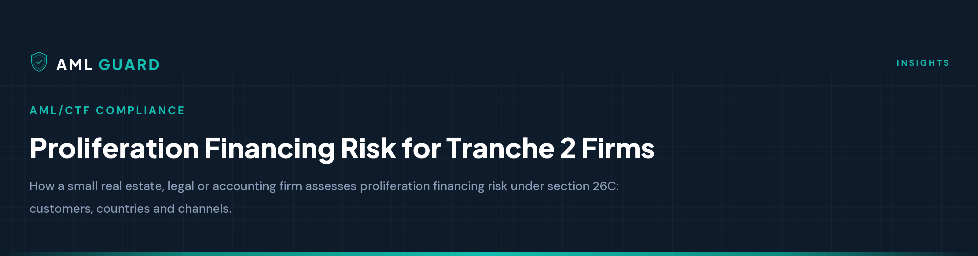 Proliferation Financing Risk for Tranche 2 Firms