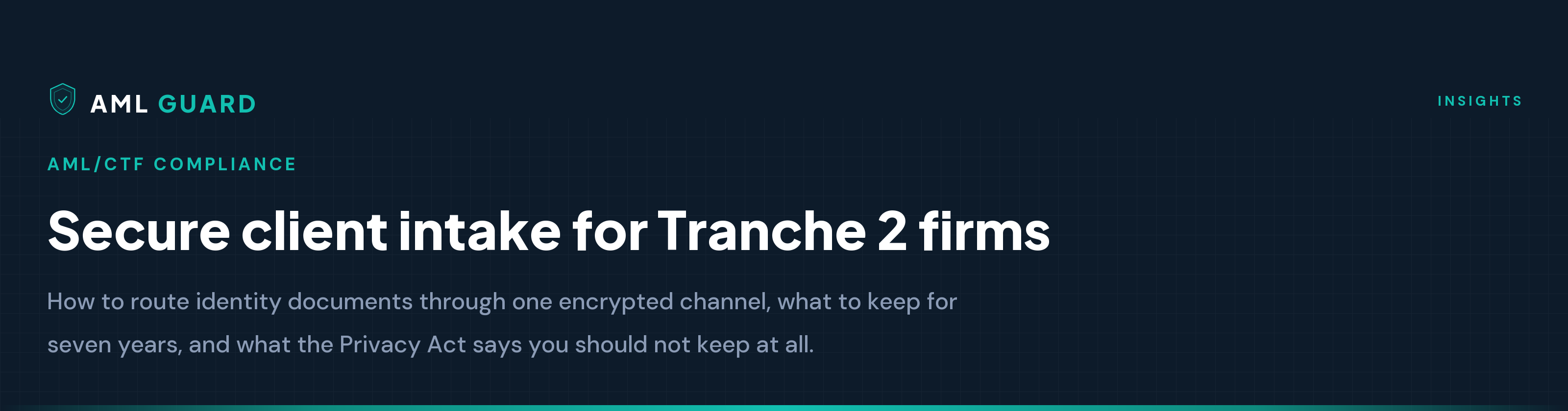 Secure client intake for Tranche 2 firms