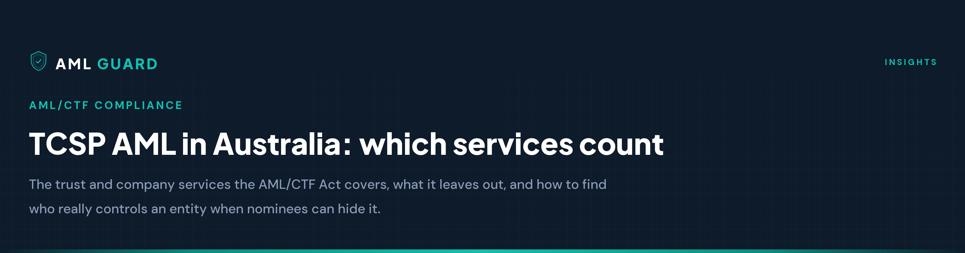 TCSP AML in Australia: which services count