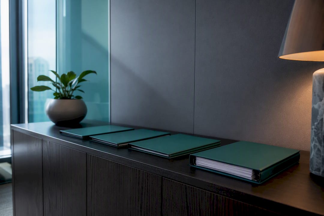 AML policy folders in governance meeting room