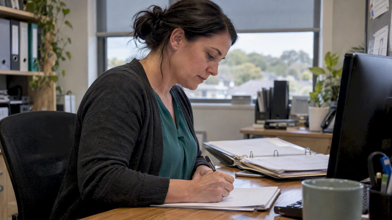 Compliance officer records a screening decision