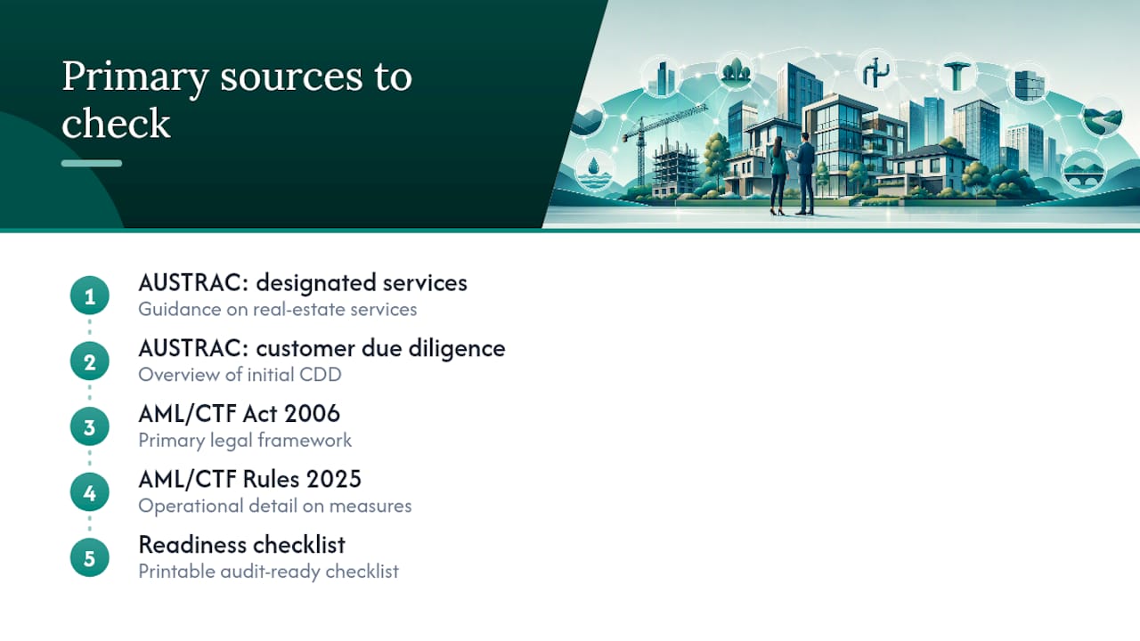 Primary sources to check before you finalise a policy — overview diagram