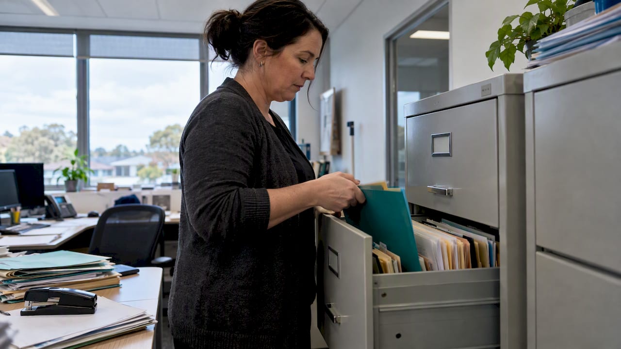 Conveyancer filing a retained matter record