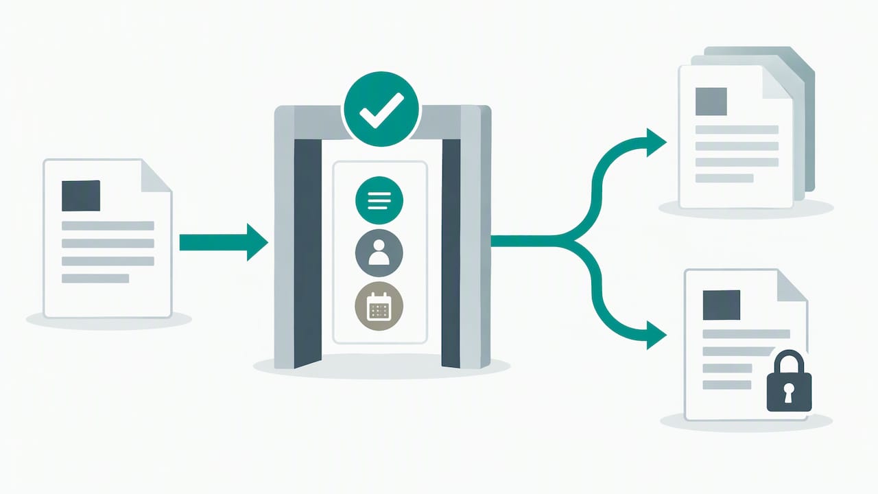 Approval gate separates working and final case records