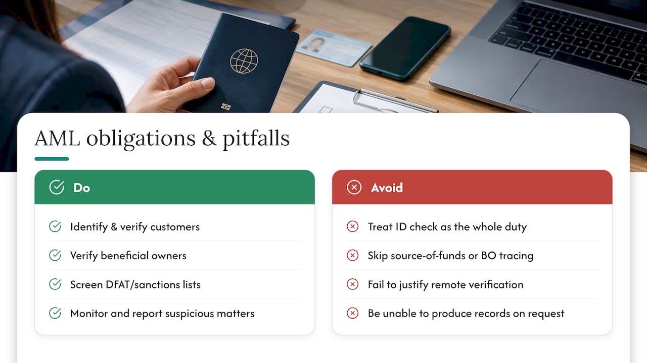 Legal obligations and penalties for AML breaches involving overseas buyers: overview diagram