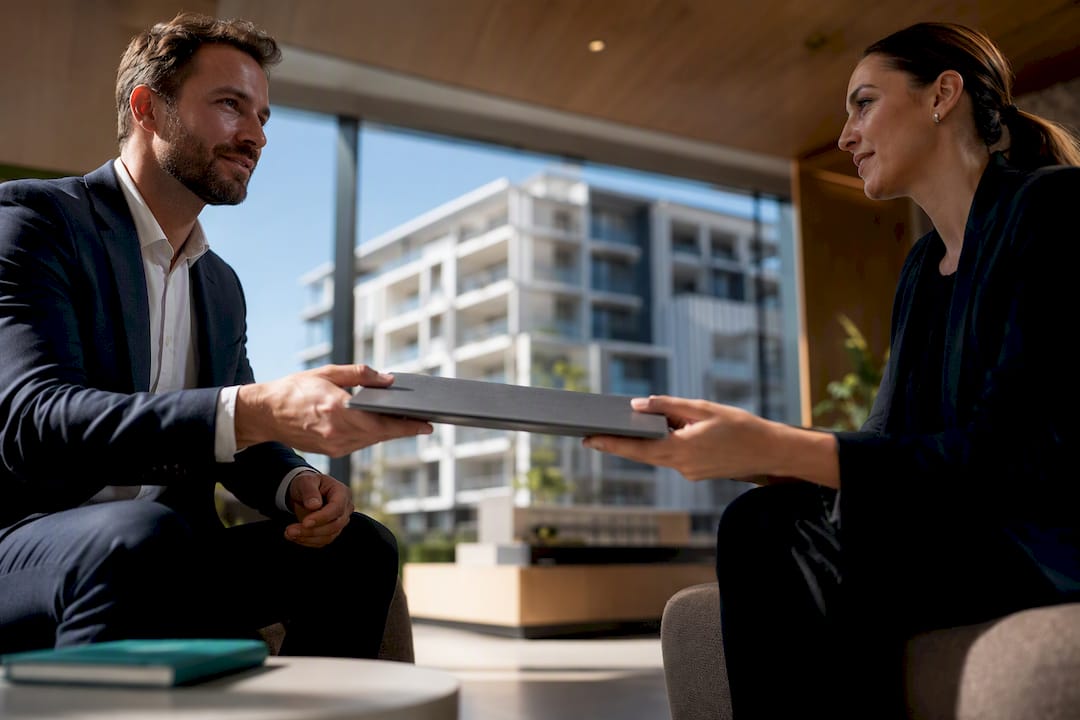 Property developer transaction folder handover