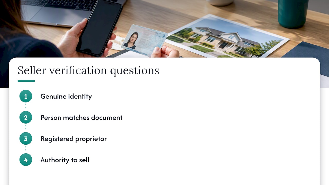 Four ordered questions for seller identity checks